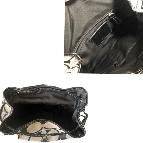 Coach Kyra Signature C Backpack Jacquard in Black/Silver - Picture 8 of 10